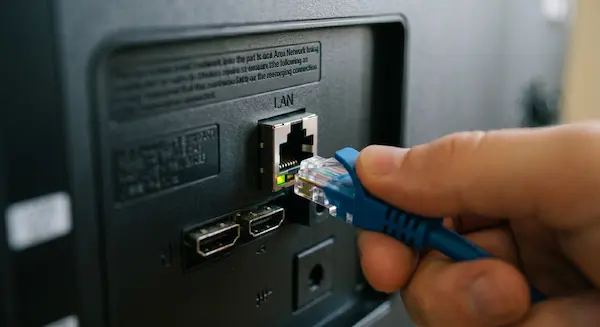 connected  lg smart tv to the internet.