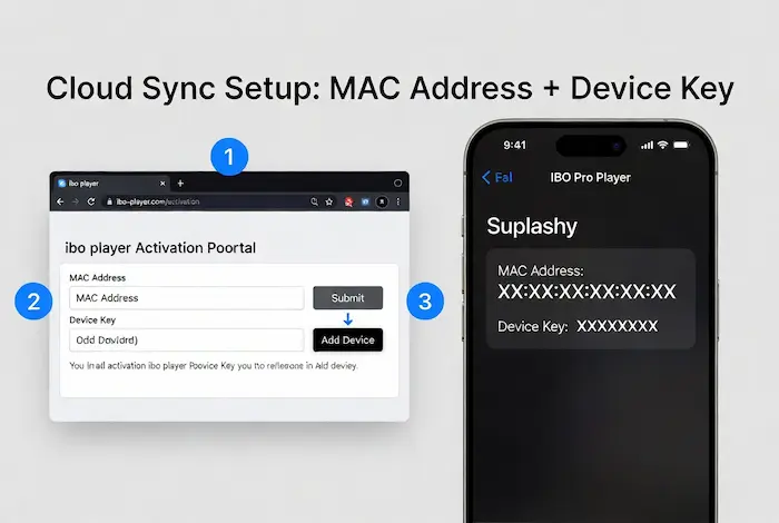 ibo Pro Player cloud sync activation portal interface tutorial